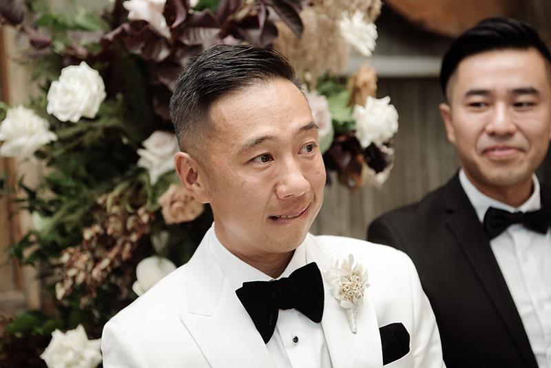 Nervous groom on his wedding day